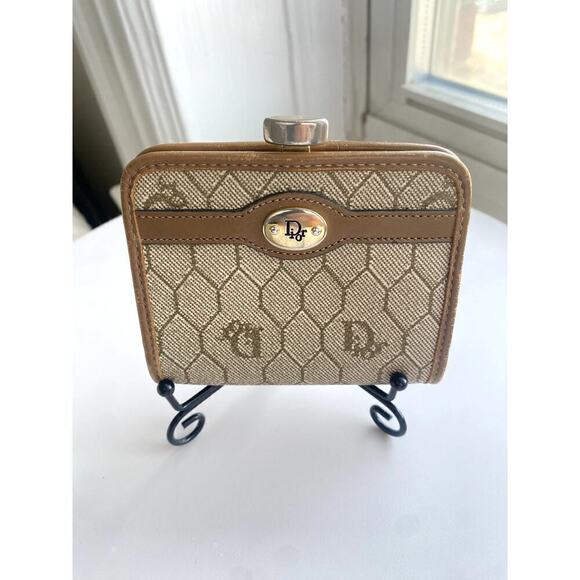 Authentic Dior Honeycomb Canvas Wallet - Picture 2 of 10